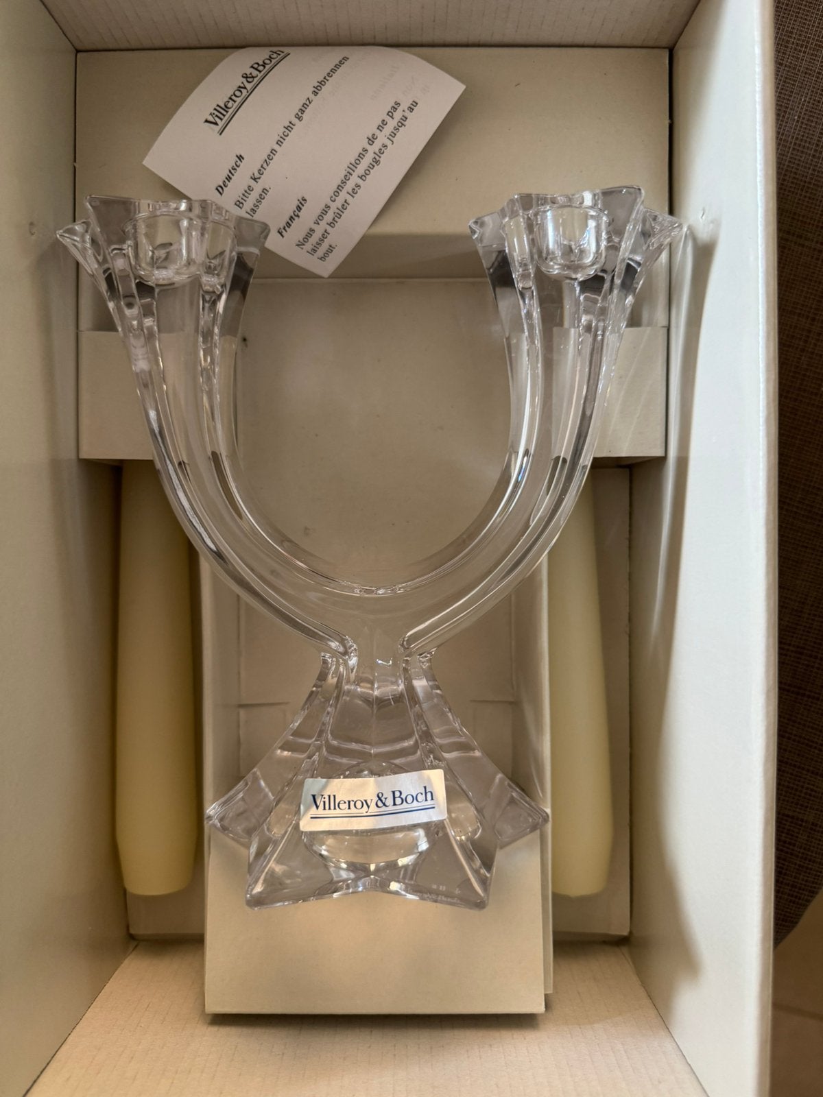 Villeroy & Boch kandelaar voor 2 kaarsen, Huis en Inrichting, Woonaccessoires | Kandelaars en Kaarsen, Ophalen, Nieuw, Kandelaar