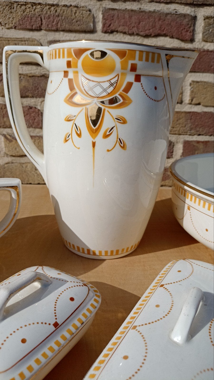 Antieke lampetset Boch La Louvière, Antiek en Kunst, Ophalen