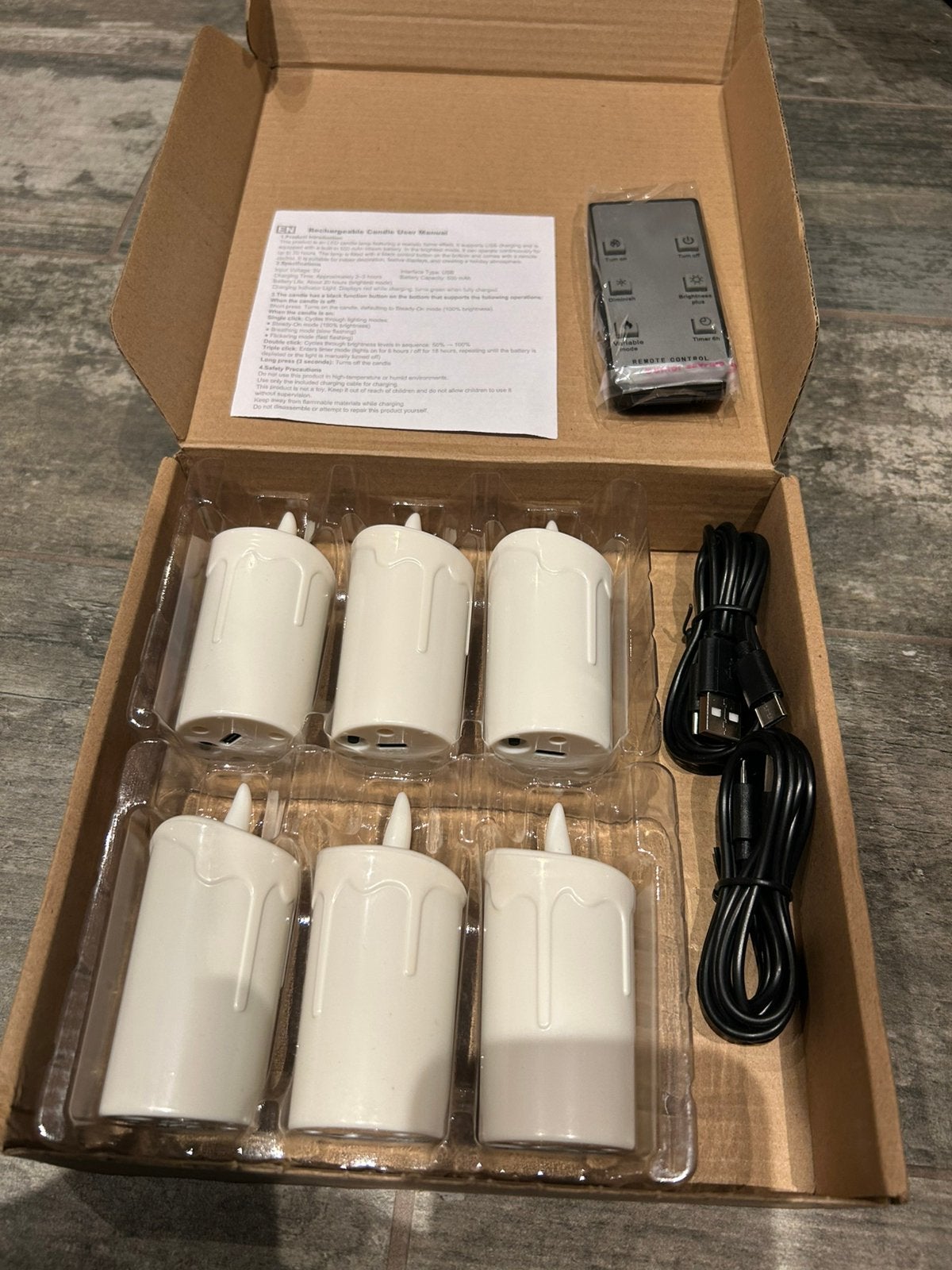 Set van 6 oplaadbare LED-kaarsen - nieuw -, Ophalen of Verzenden, Nieuw, Wit, Overige merken