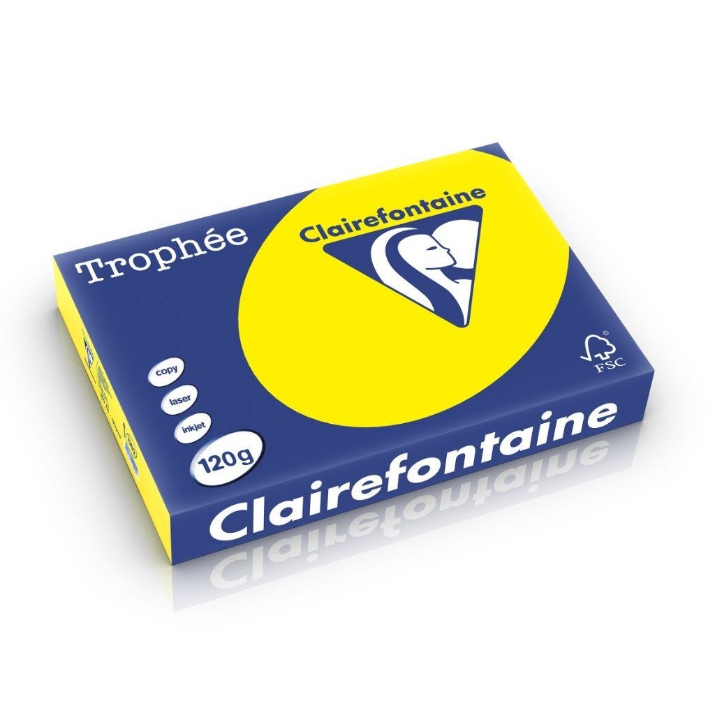 Papier Clairefontaine A4, 120 g, jaune soleil, 250 feuilles, Enlèvement ou Envoi, Neuf
