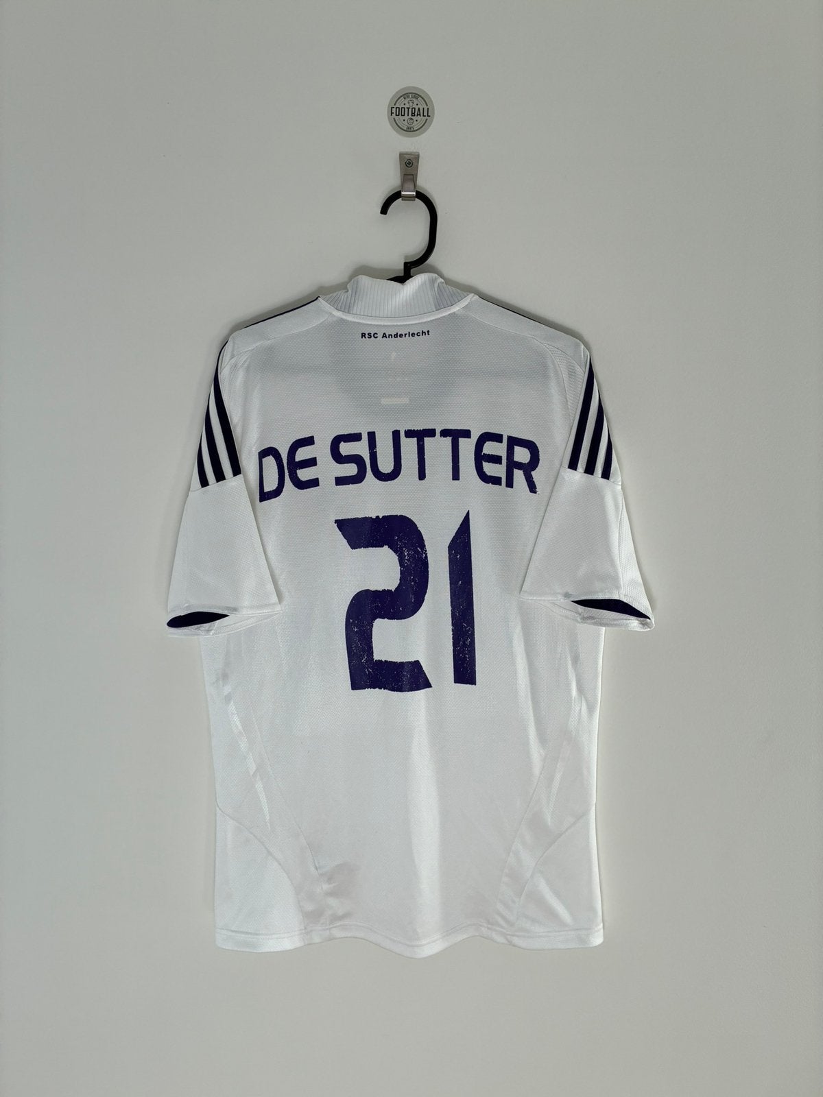 Voetbalshirt RSC Anderlecht De Sutter adidas maat M vintage, Verzamelen, Ophalen of Verzenden, Zo goed als nieuw, Shirt