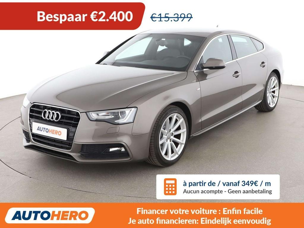 Audi A5 1.8 TFSI (année de construction 2015), Cuir, Argent ou Gris, Achat, Noir