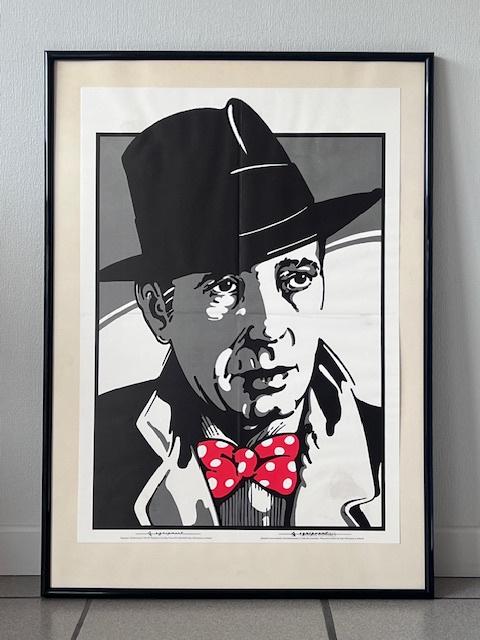 Filmposter HUMPHREY BOGART (ingelijst), Ophalen, Gebruikt, Film, Poster