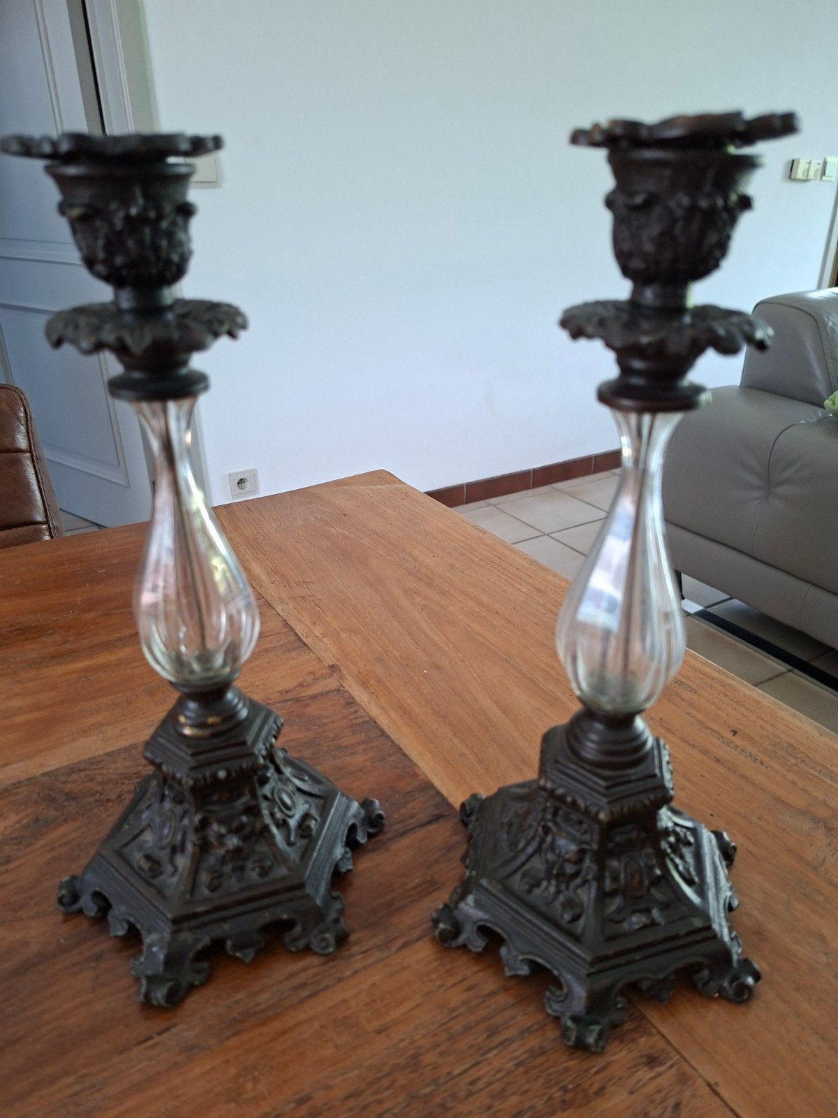 art nouveau kandelaars, Ophalen