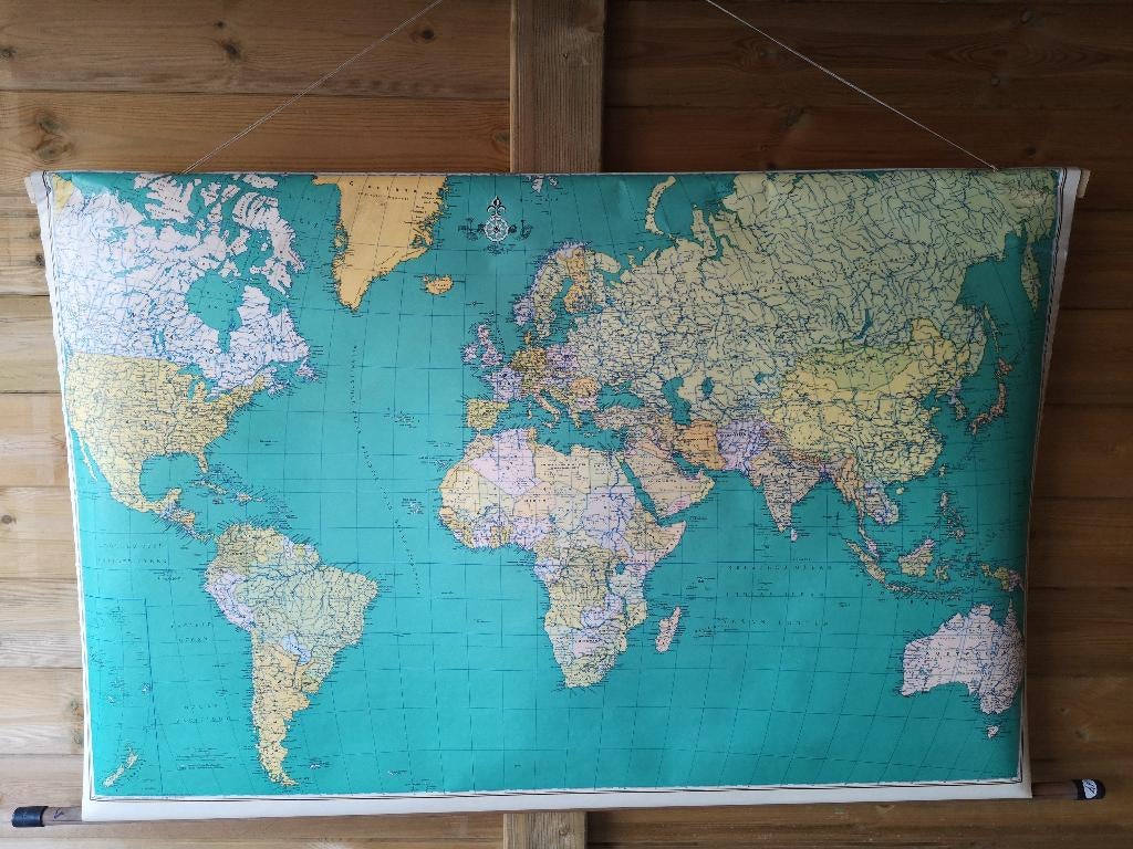 carte scolaire vintage europe, années +_50 & 60, Enlèvement ou Envoi, Géographie