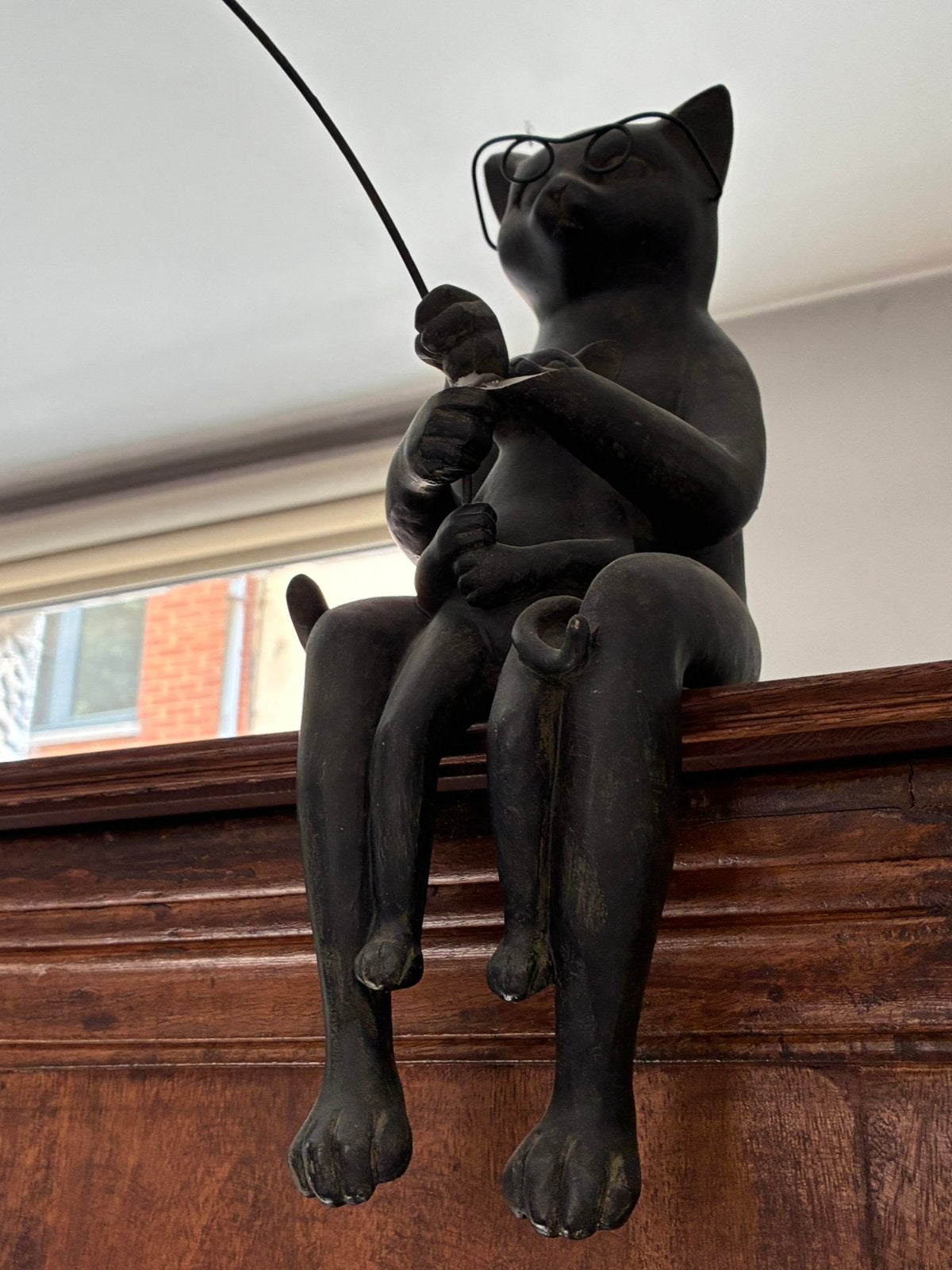Le chat qui pêche, Enlèvement, Noir, Pierre/céramique, Moderne