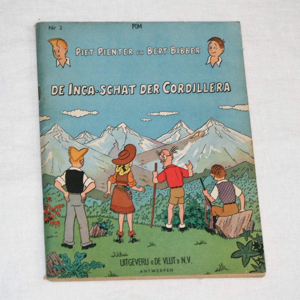 1956 De Inca-schat der Cordillera 1ste druk Piet Pienter, Boeken, Eén stripboek, Ophalen of Verzenden, Zo goed als nieuw, POM
