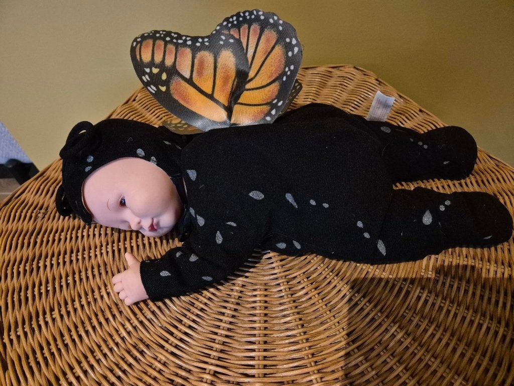 Anne Geddes vintage pop * Slapende baby/vlinder *, Ophalen of Verzenden, Gebruikt, Pop