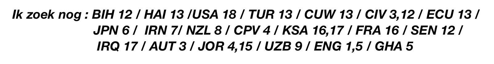 Panini WK 2026    kopen / ruilen, Ophalen of Verzenden