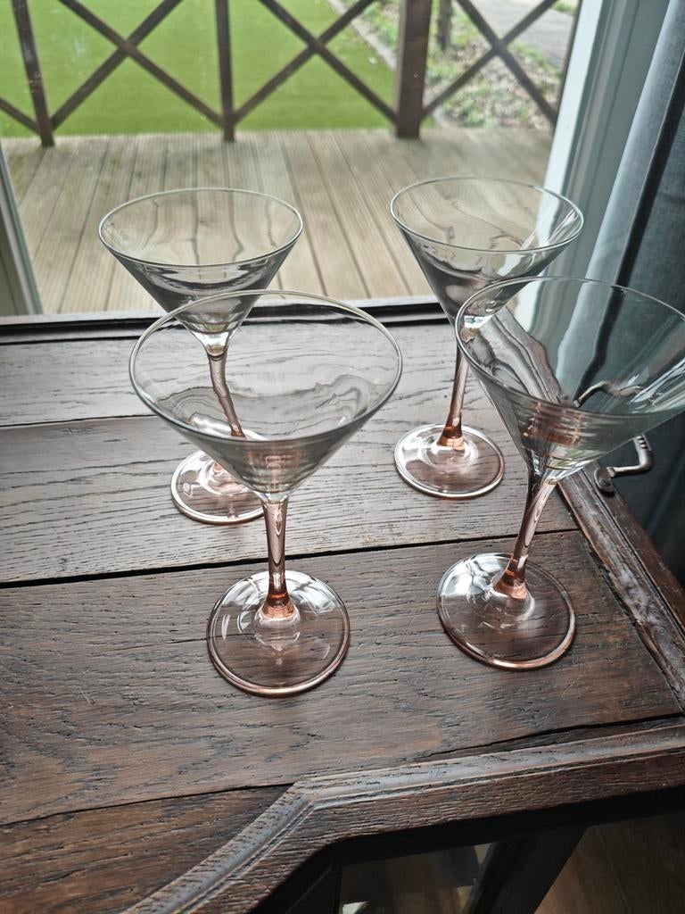 4x cocktail glas, Ophalen, Zo goed als nieuw, Glas