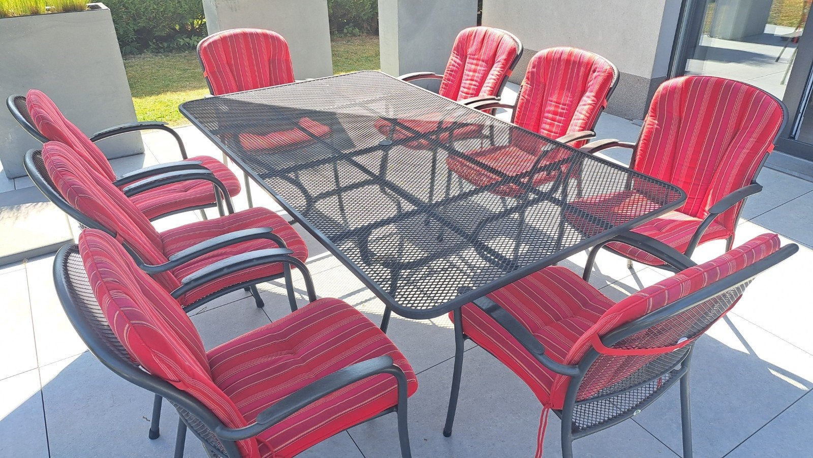 Table et 8 chaises de terrasse, Jardin & Terrasse, Enlèvement ou Envoi