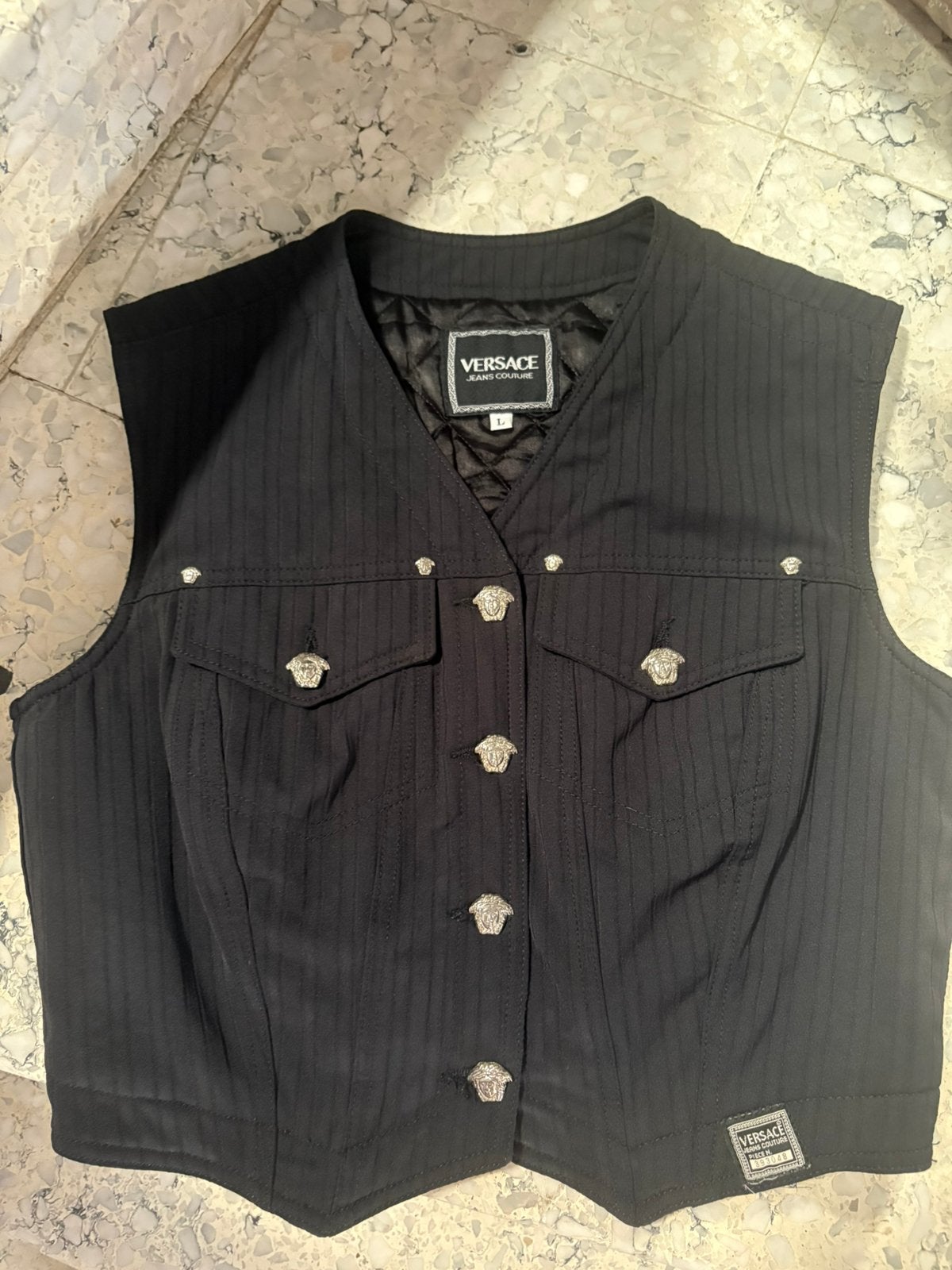 VERSACE JEANS COUTURE vintage gilet (L), Ophalen of Verzenden, Zo goed als nieuw