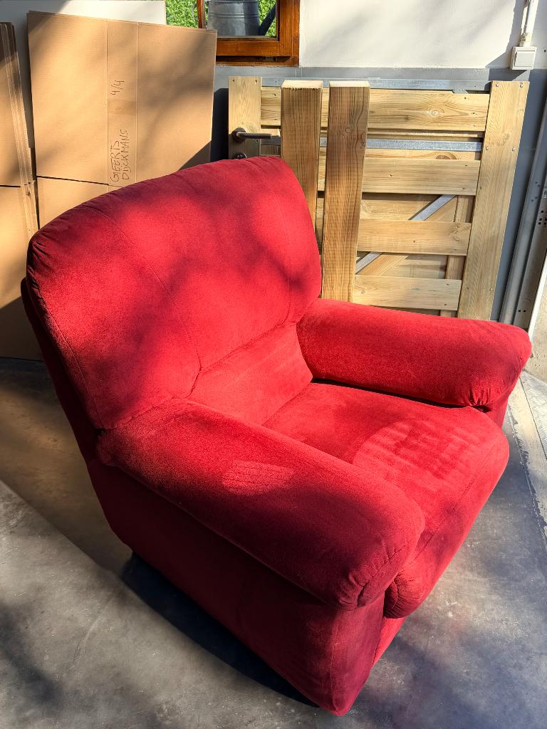 Siège moderne rouge, Enlèvement, Modern, Tissus, Une personne