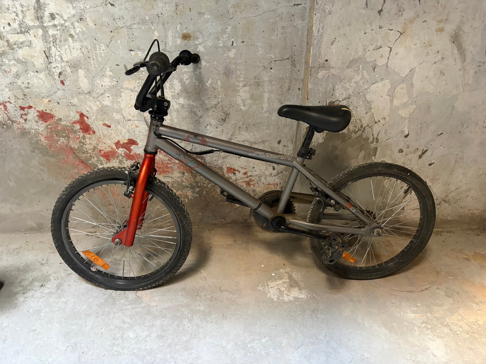 Velo bmx gris/orange, Vélos & Vélomoteurs, Enlèvement, Utilisé