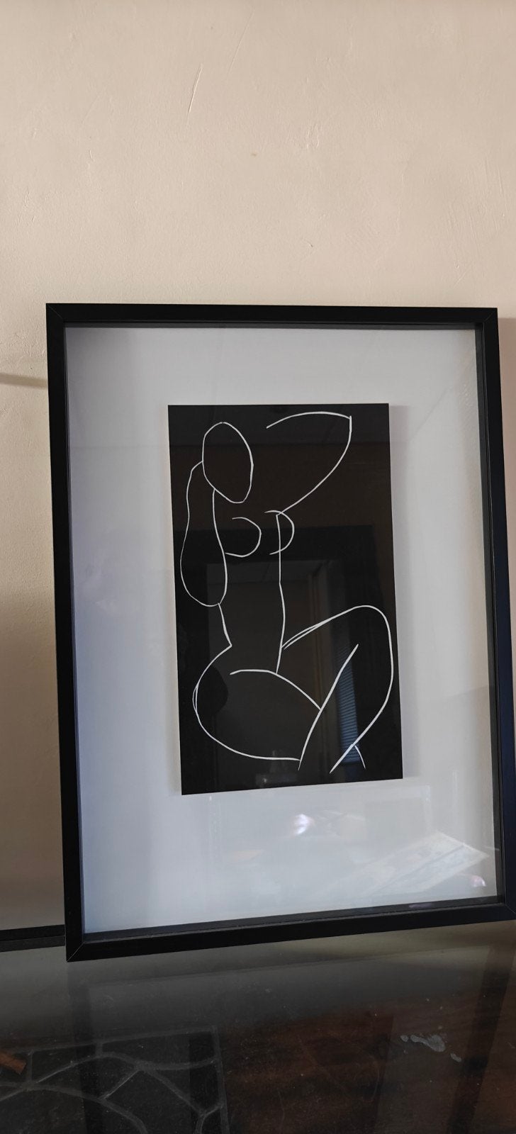 Henri Matisse vrouw zittend naakt print in lijst, Enlèvement ou Envoi