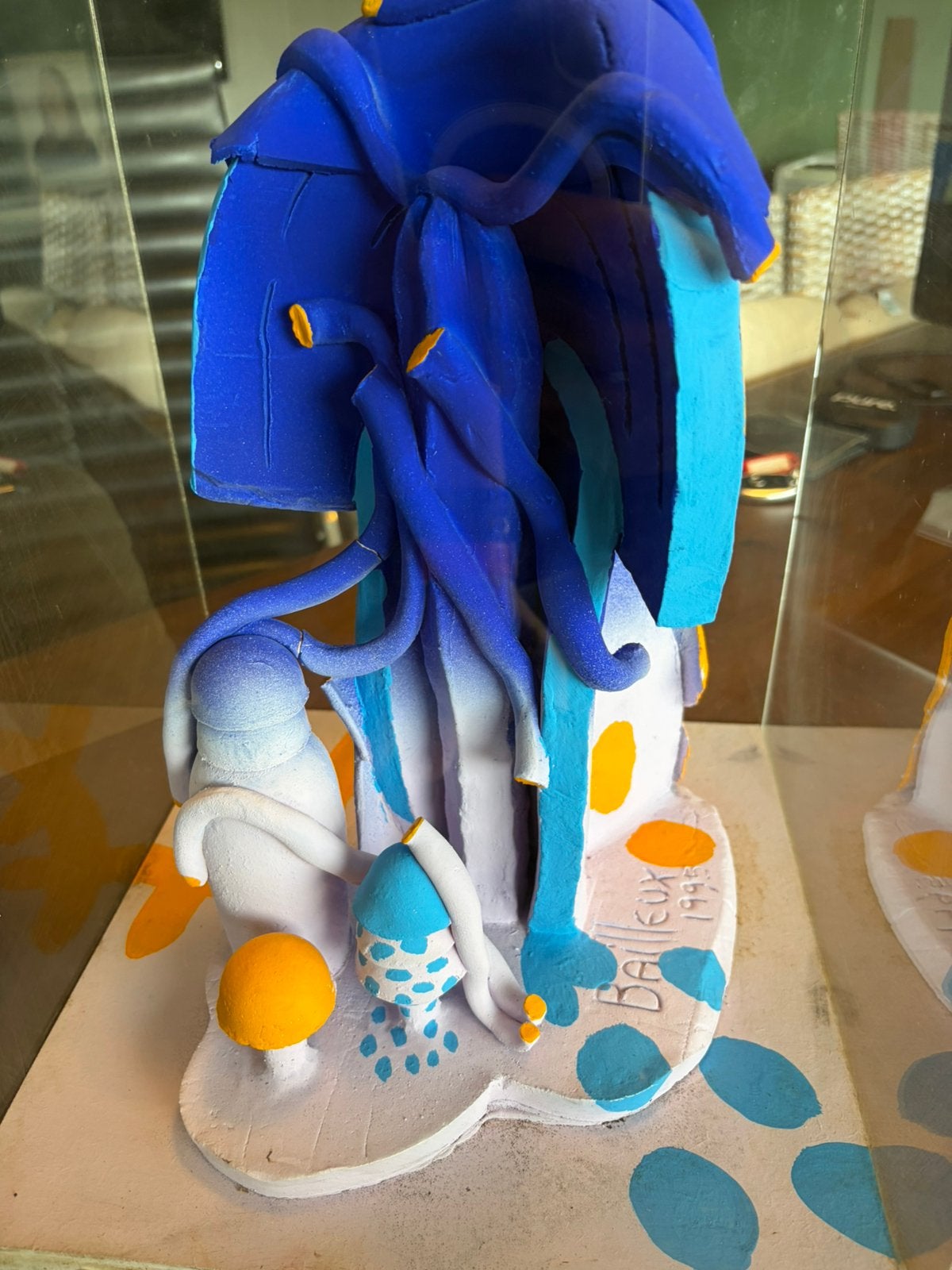 Cesar Bailleux, Enlèvement ou Envoi, Bleu, Autres matériaux, Statue