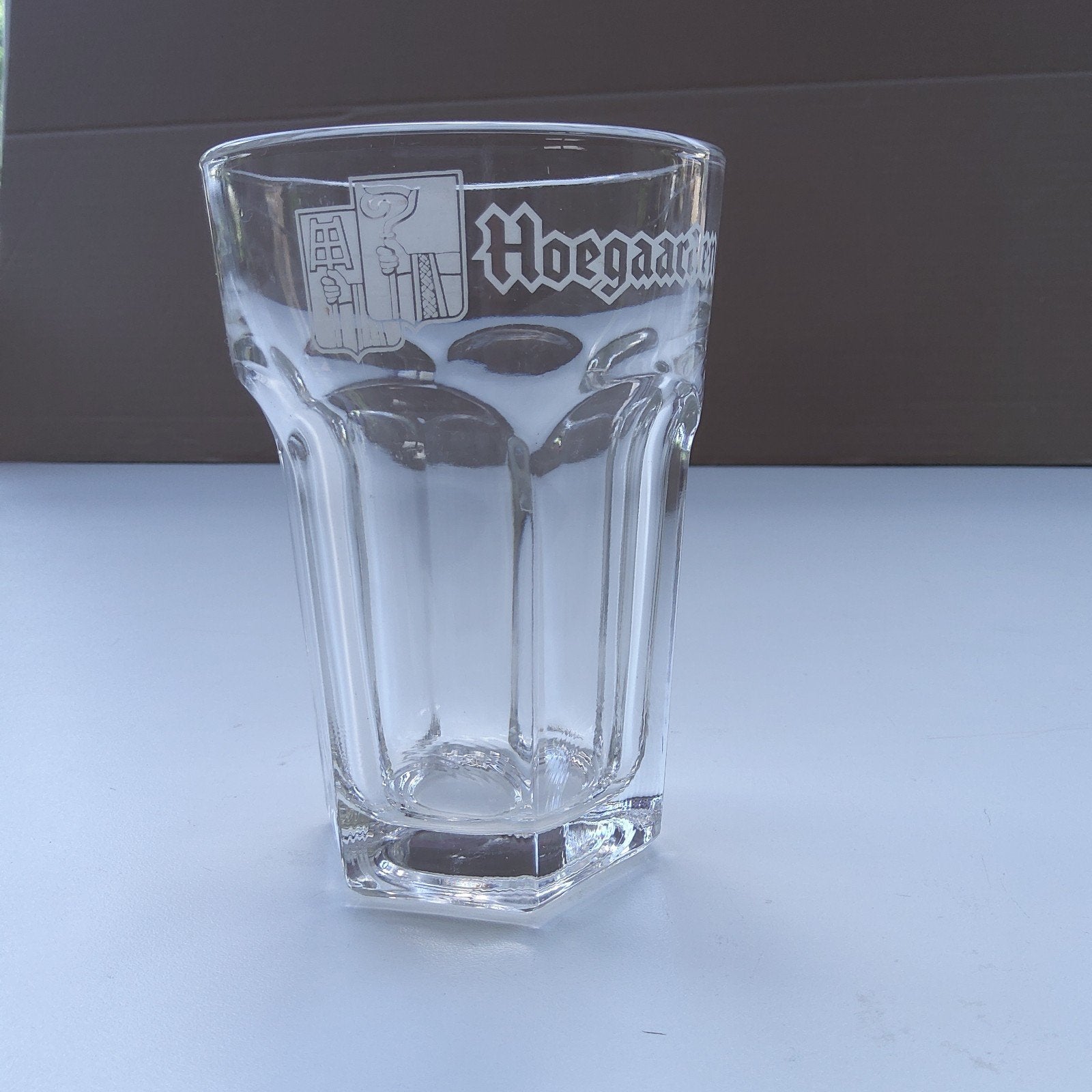 "Hoegaarden":  5 originele vintage bierglazen, Ophalen of Verzenden, Gebruikt, Glas of Glazen