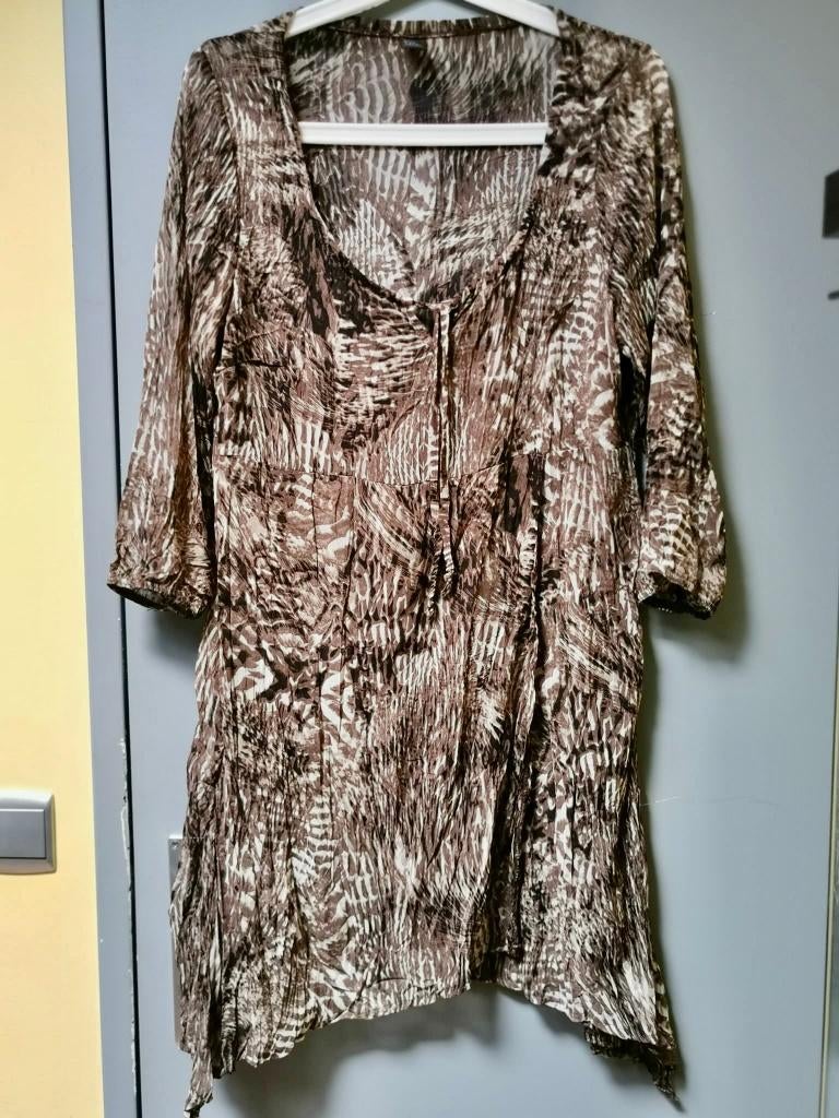 Blouse / Tuniek - MS MODE - maat 42, Bruin, Maat 42/44 (L), Ophalen of Verzenden, Zo goed als nieuw