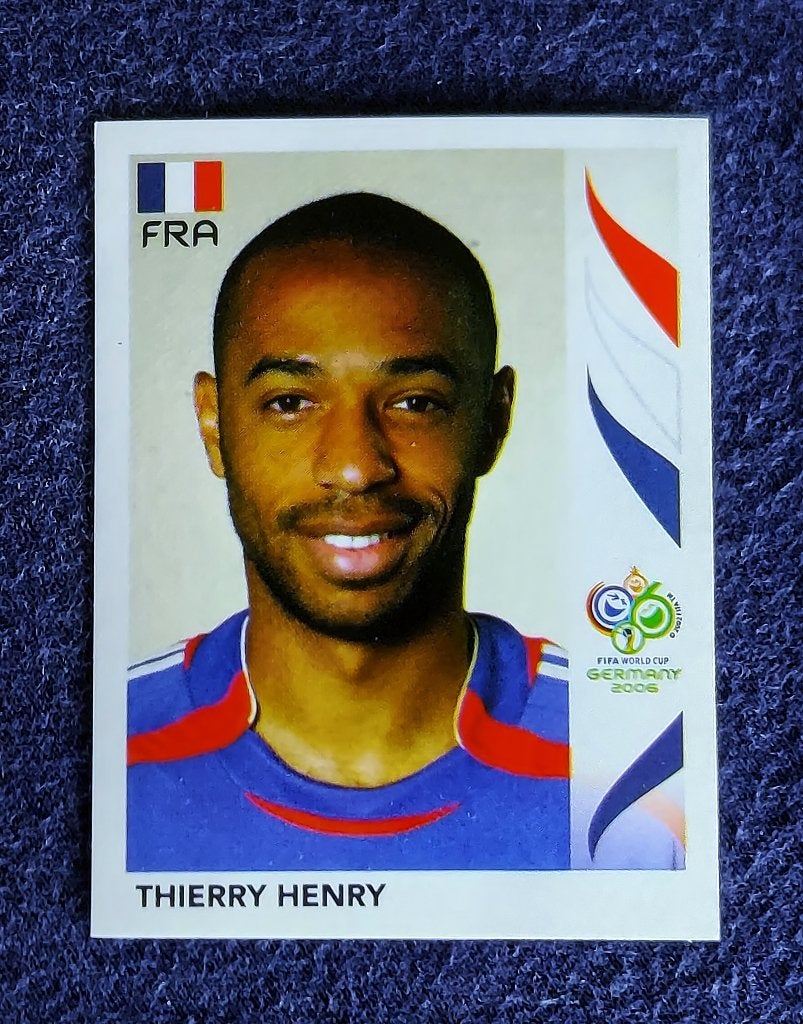 Panini sticker card voetbal ' WK 2006 - Thierry Henry ', Enlèvement ou Envoi, Neuf, Autocollant