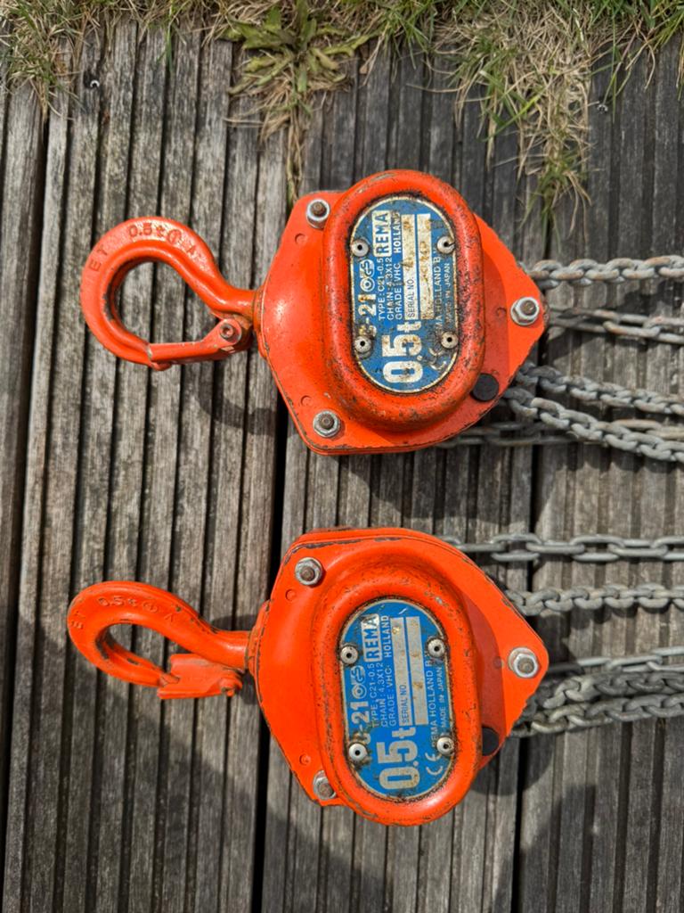 Handketting takel 0,5 t / 5 meter, Ophalen, Gebruikt