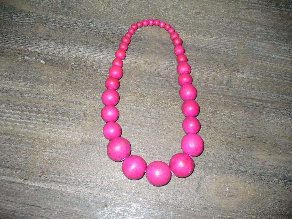 Roze ketting, Bijoux, Sacs & Beauté, Colliers, Enlèvement ou Envoi, Comme neuf, Rose