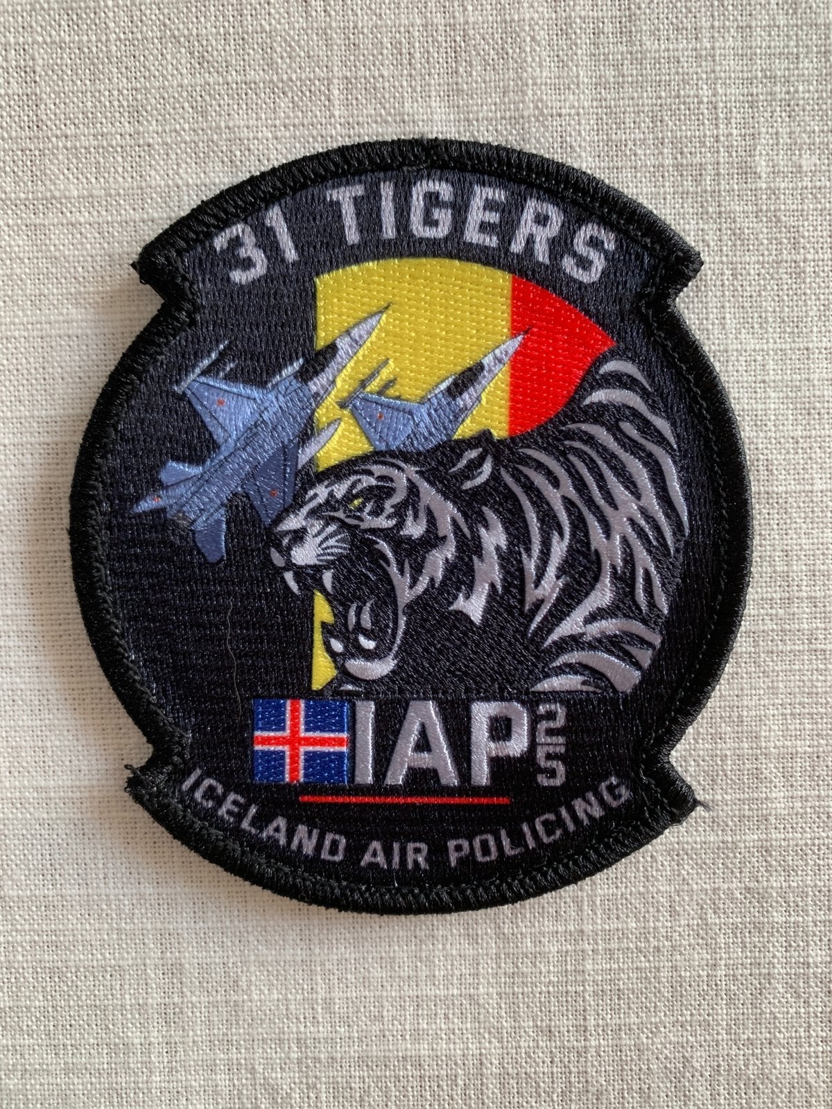Patch Belgian Air Force 31 sqn IAP Island, Collections, Envoi, Comme neuf