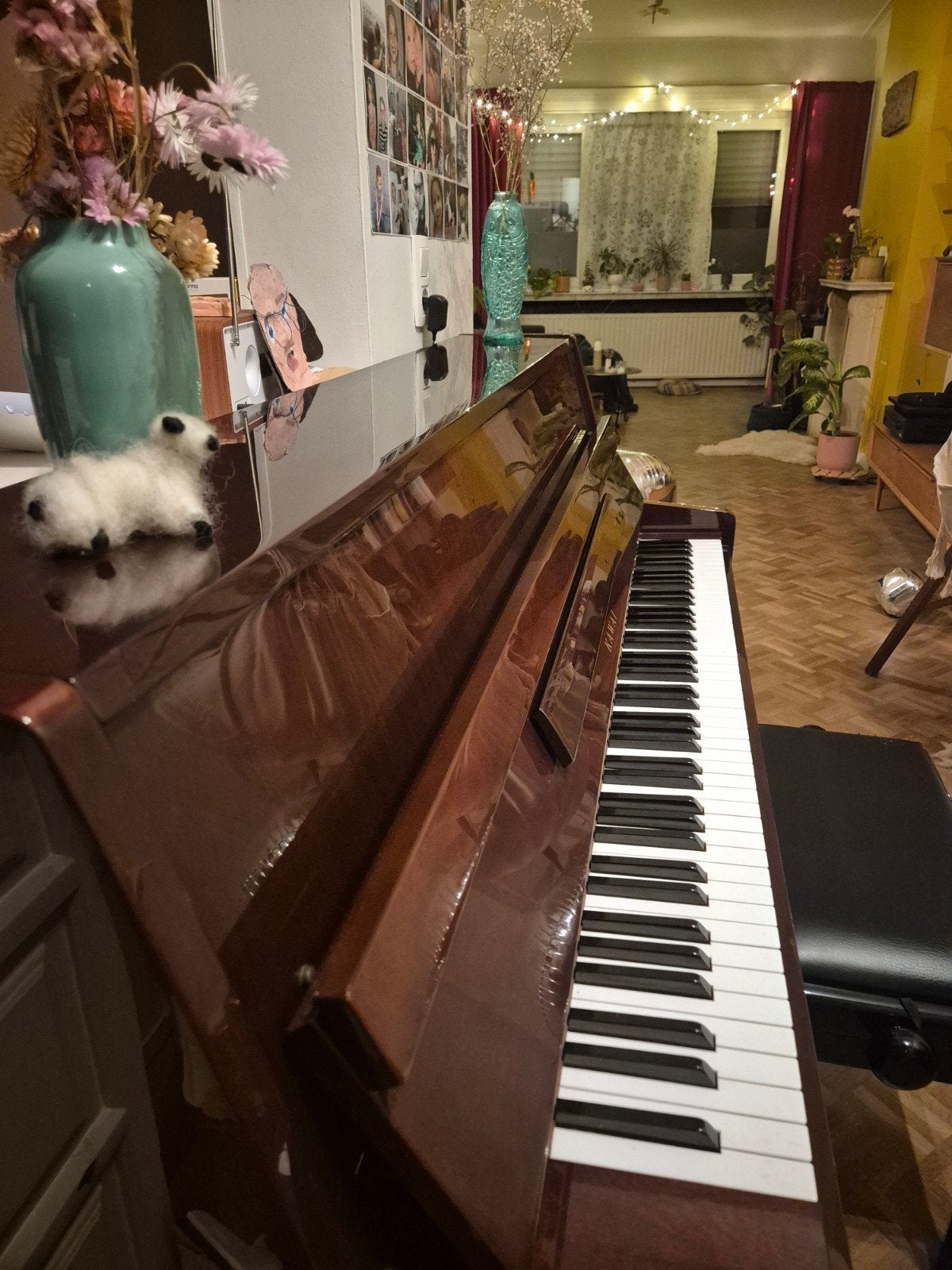 Kawai CX5 buffetpiano – Mahonie Hoogglans – Topstaat, Muziek en Instrumenten, Ophalen