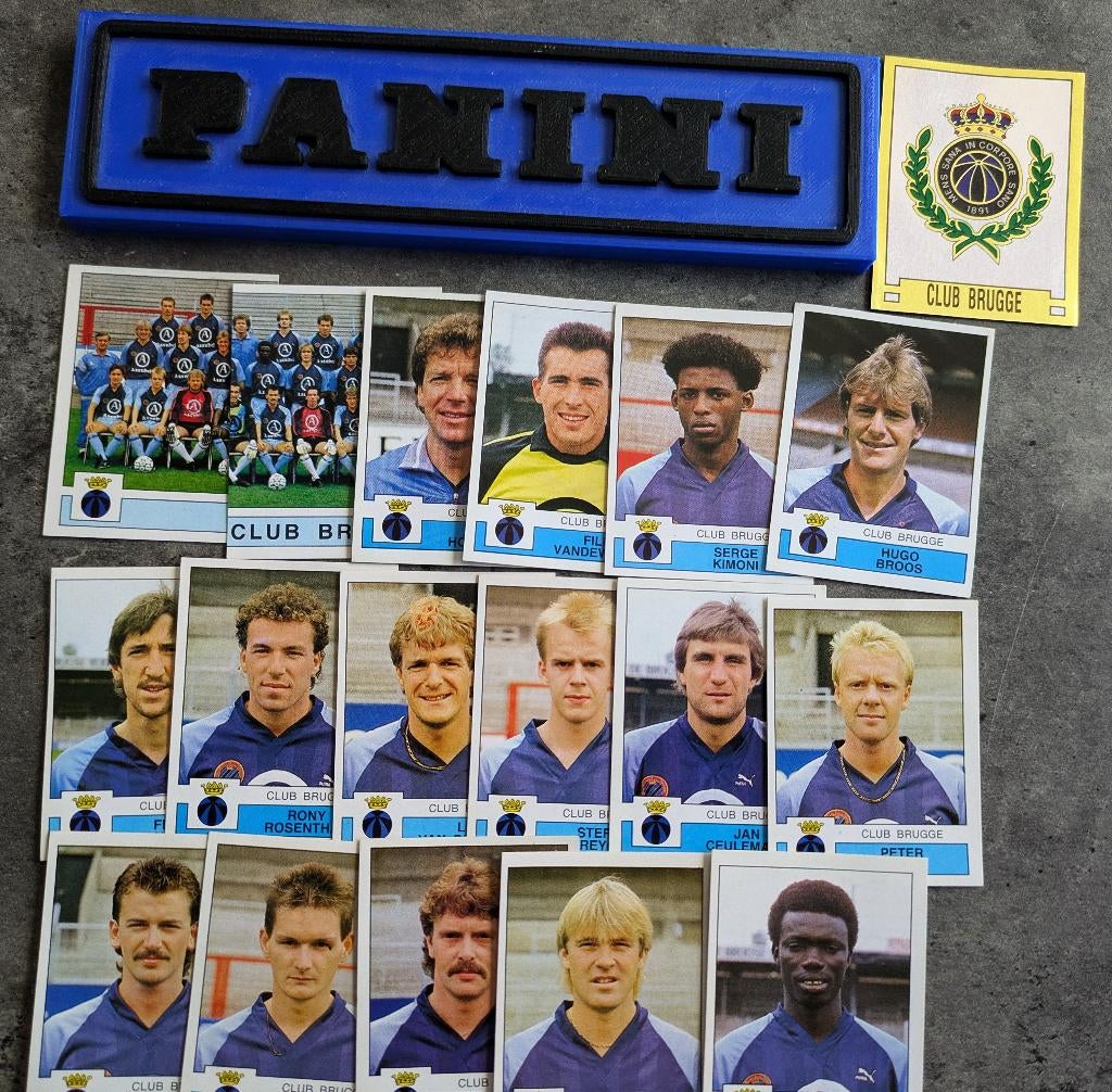 PANINI FOOTBALL 88 CLUB BRUGGE 1988 stickers 18x voetbal, Verzenden, Nieuw
