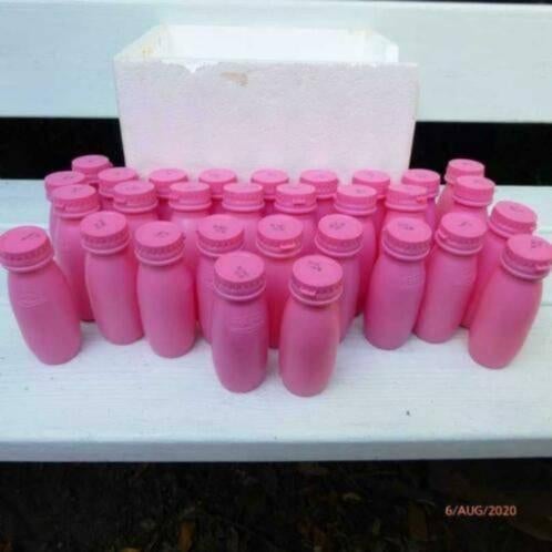 30 roze flacons met schroefdop [GRATIS], Ophalen of Verzenden, Gebruikt, Roze, Knutselmateriaal