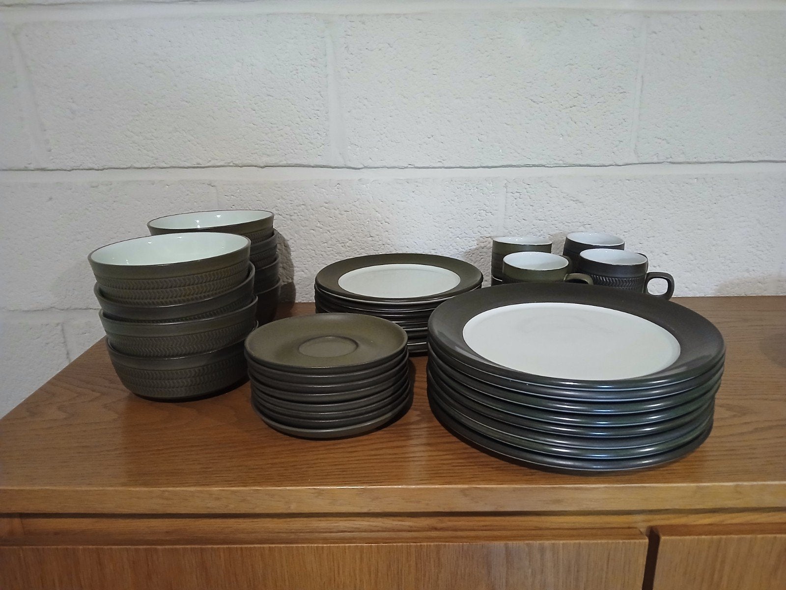 8 delig vintage Denby sevies, Antiek en Kunst, Ophalen