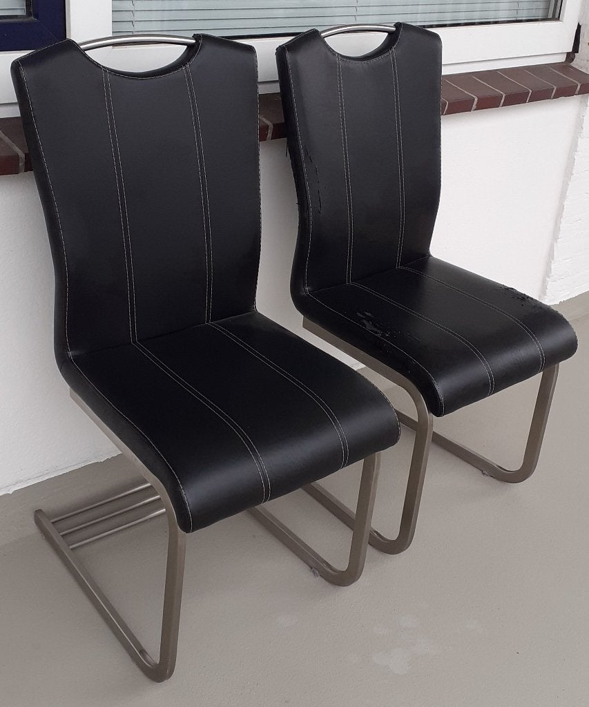 2 stoelen, Ophalen, Gebruikt, Zwart, Twee