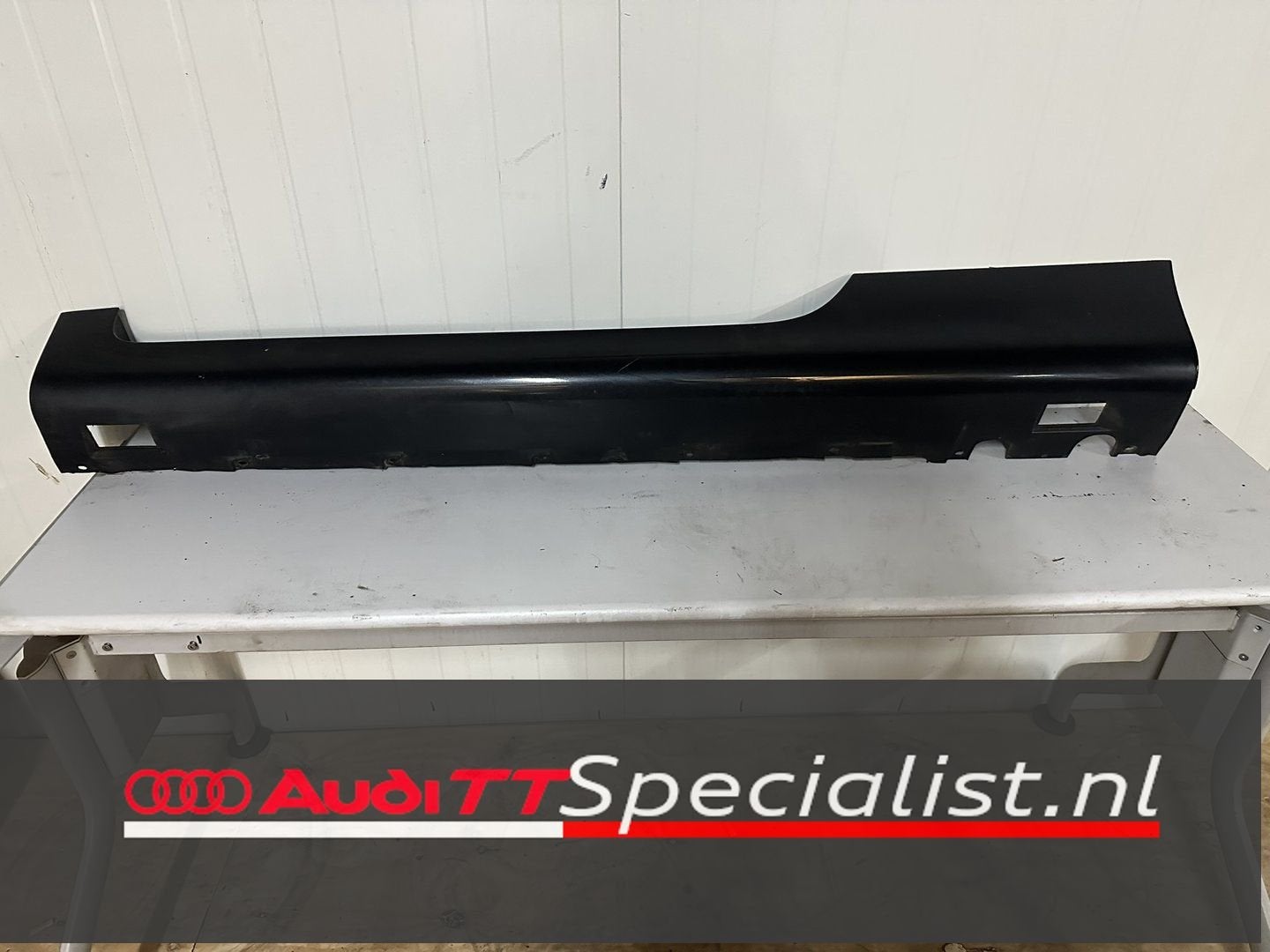 Sideskirt/ dorpel links zwart Audi TT MK2 8J LZ9Y, Auto-onderdelen, Carrosserie, Bumper, Audi, Links, Gebruikt, Herkomst onderdeel bekend