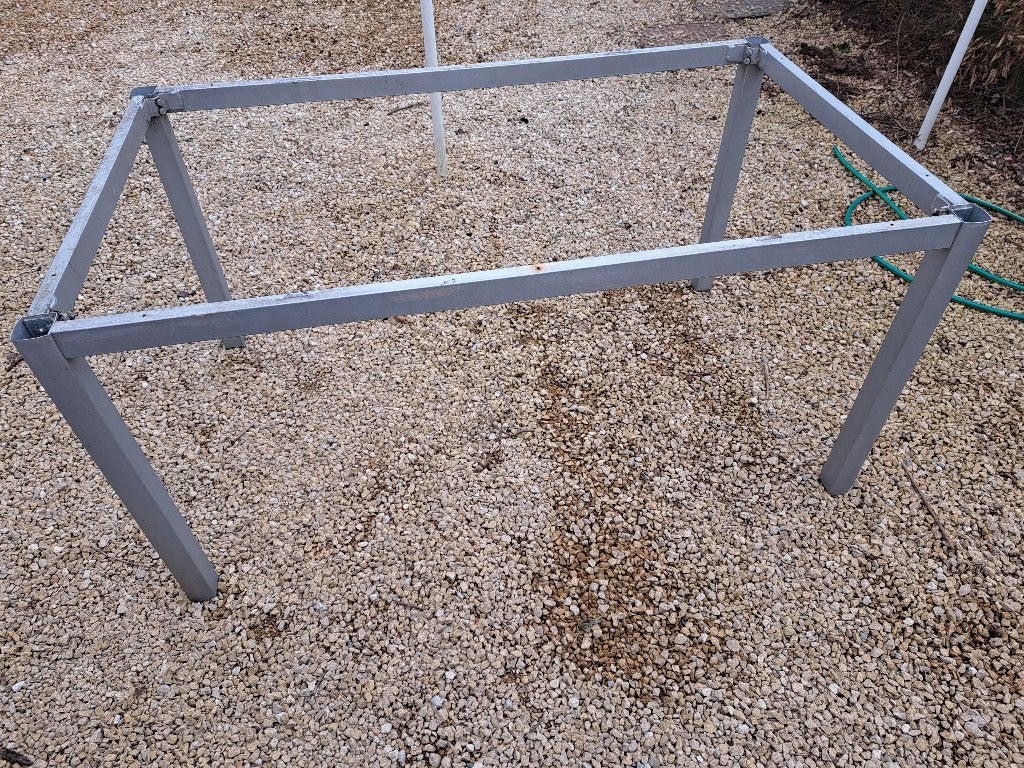 Aluminium frame tuintafel, Ophalen, Gebruikt, Rechthoekig, Aluminium