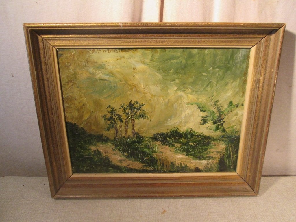 Œuvre magnifiquement peinte « Rough Landscape » - signée, Antiquités & Art, Enlèvement ou Envoi, Paysage, Toile, Signé