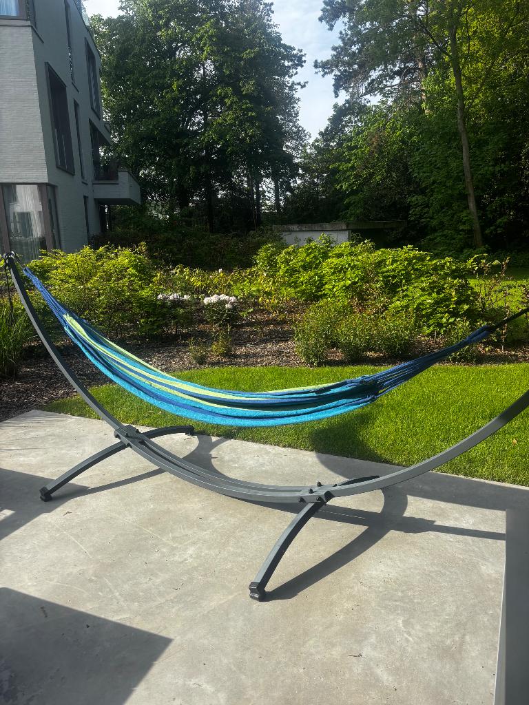 Hangmat, Jardin & Terrasse, Hamacs, Comme neuf, Avec support, Enlèvement, Multi-personne