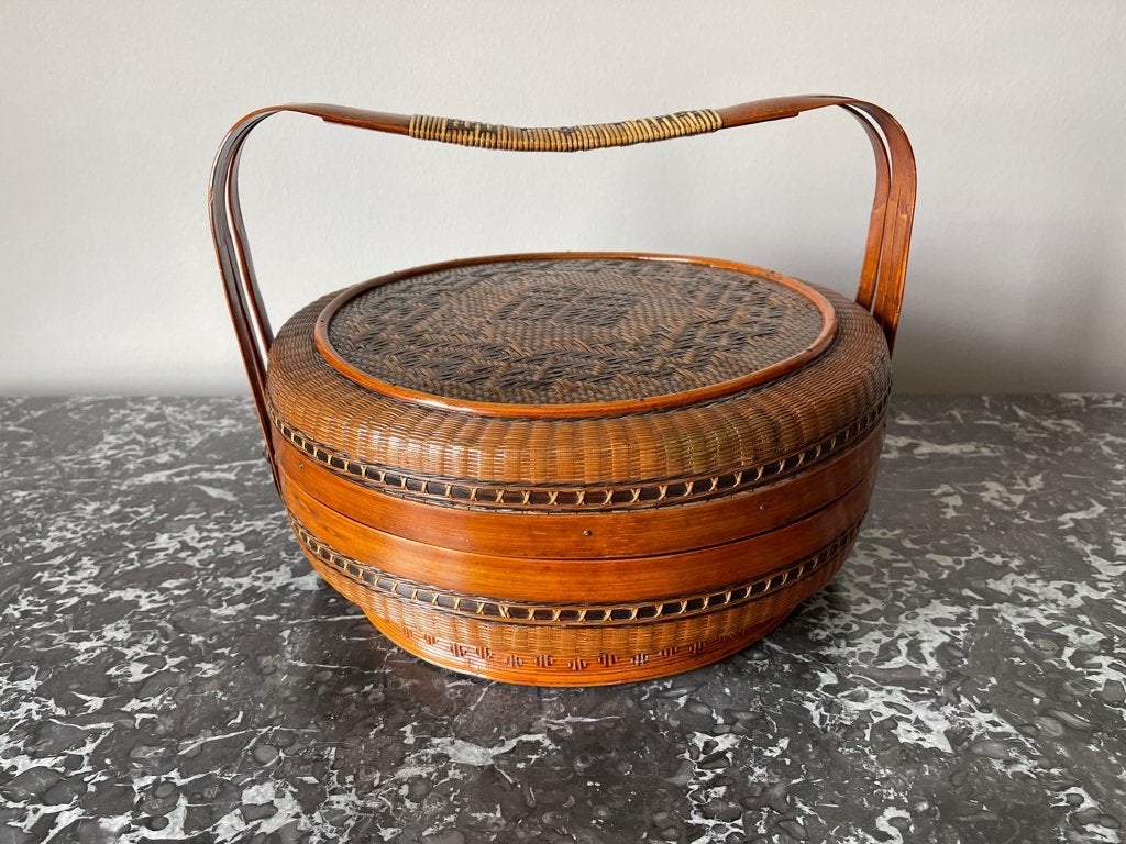 Panier de table en Bambou, Rond, Comme neuf, Enlèvement, Panier