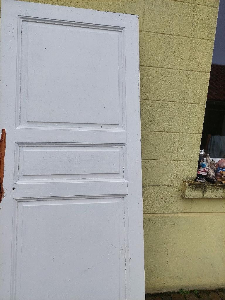 Porte en bois vitré trè bonne état dimention 83x200Prix55eur, Enlèvement