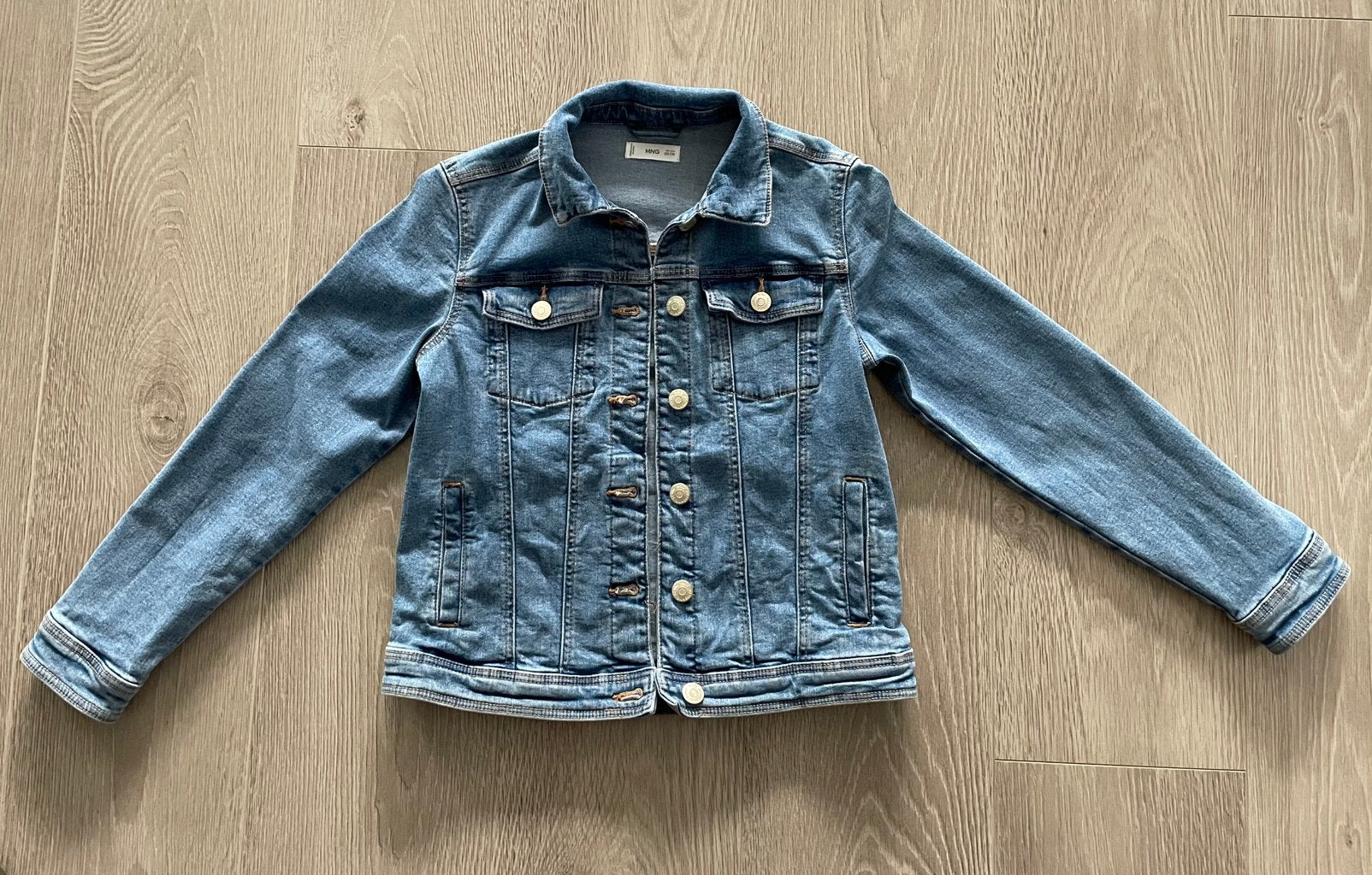 Jeans jasje Mango maat 152, Kinderen en Baby's, Ophalen of Verzenden, Nieuw, Meisje, Jas