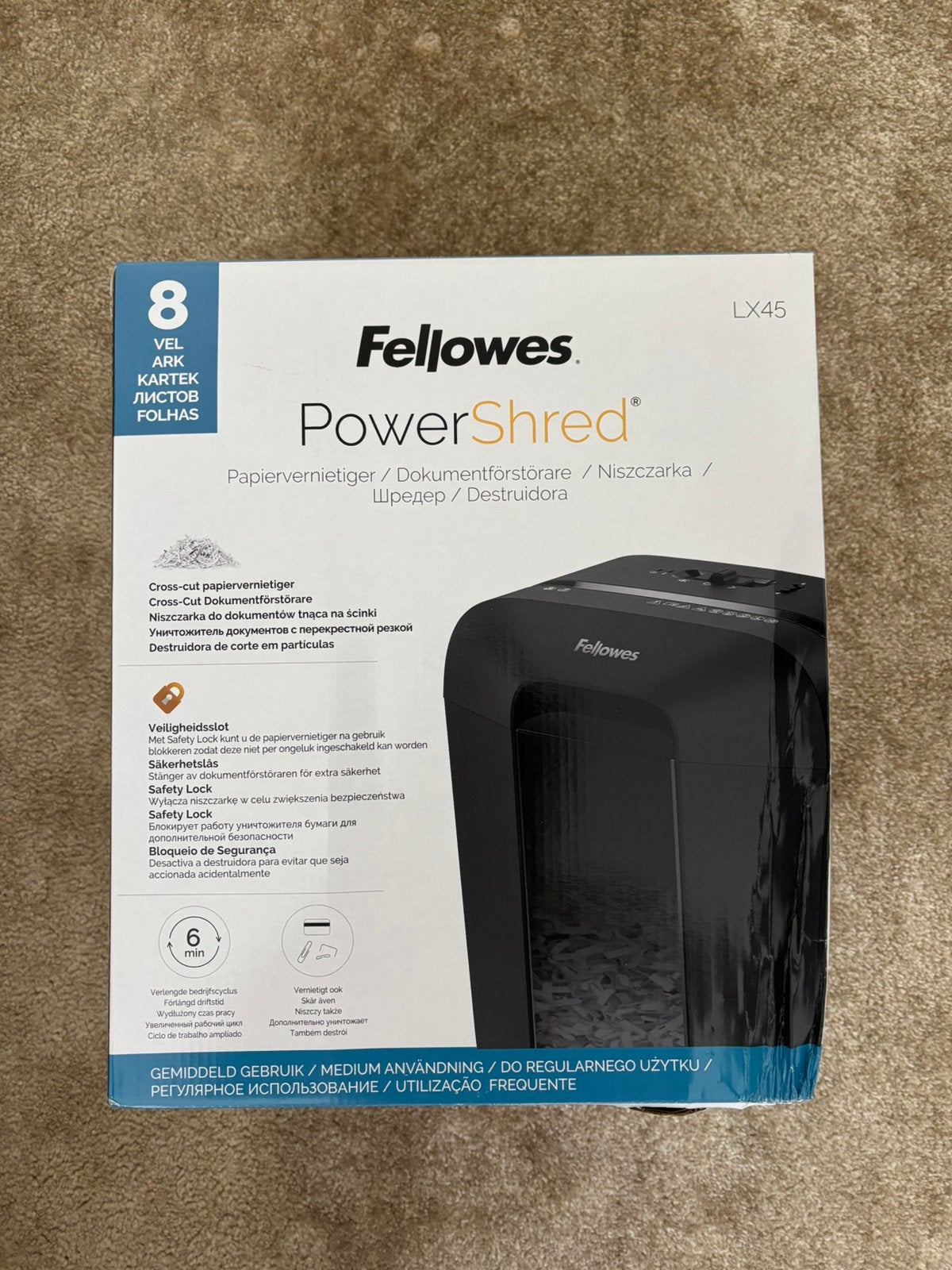 Fellowes Powershred LX45, Ophalen of Verzenden, Nieuw