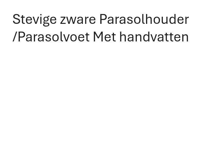 Zware stevige Parasolhouder/Parasolvoet met handvatten, Tuin en Terras, Ophalen, Parasolvoet