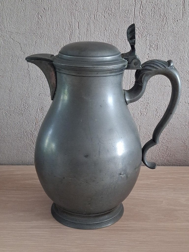Tinnen kan met sneb - Frans De Leeuw - begin 19de eeuw, Antiek en Kunst, Ophalen