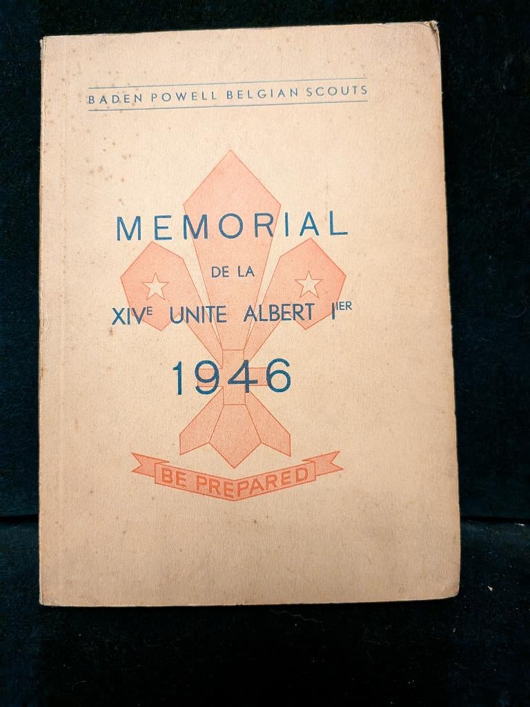 Memorial de la XIV unite Albert I, Baden Powel  Scouts 1946, Enlèvement ou Envoi, Comme neuf, Autres sujets/thèmes