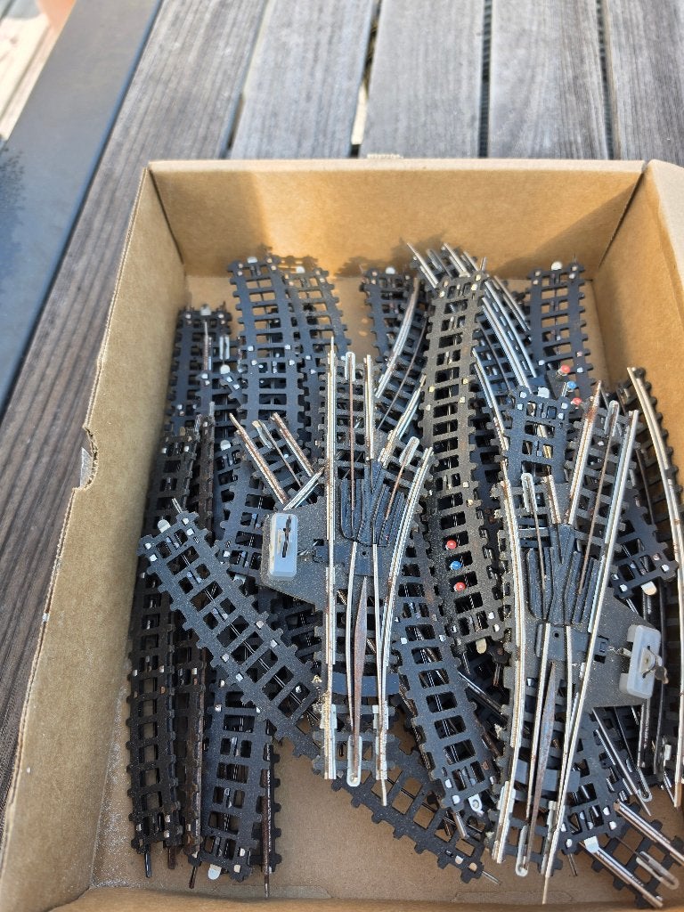 Lot oude Trixsporen, Wisselstroom, Gebruikt, Trix, Rails
