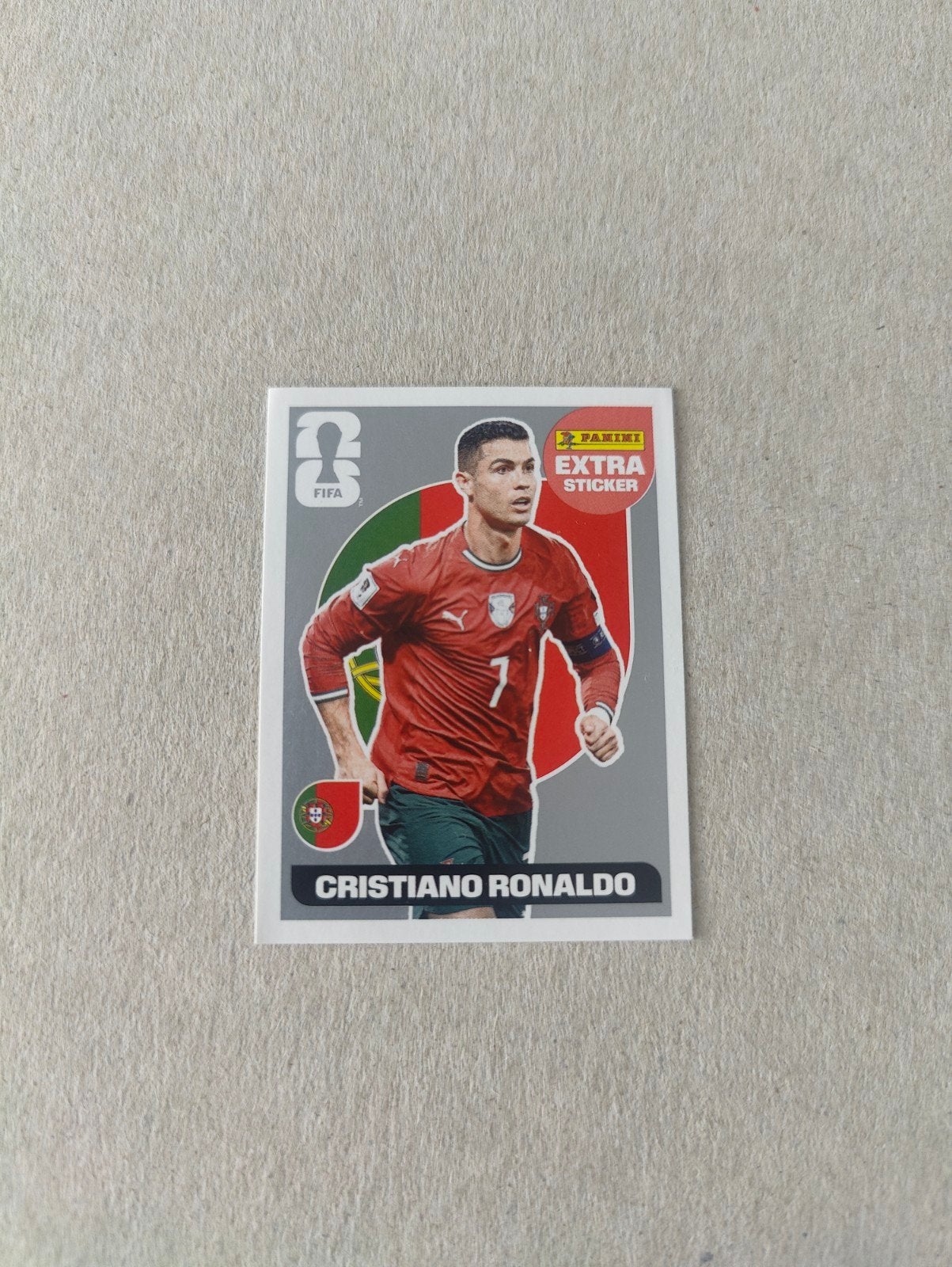 Panini extra sticker Cristiano Ronaldo zilver world cup 2026, Hobby & Loisirs créatifs, Enlèvement ou Envoi, Autocollant