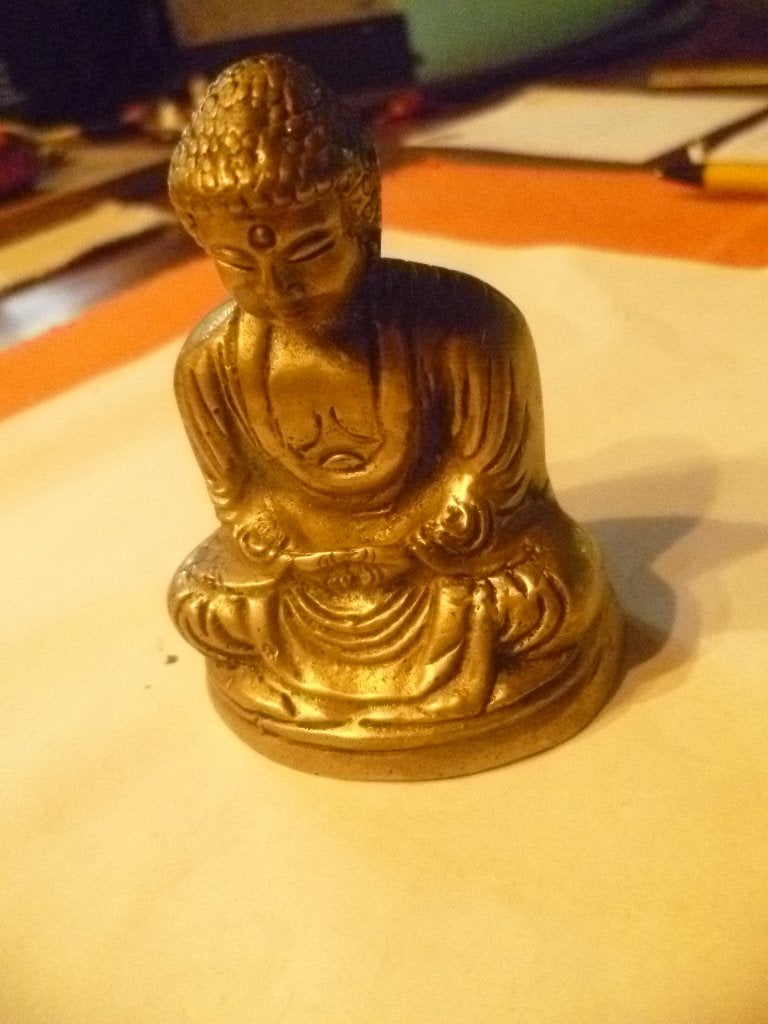 verzilverd bronzen boeddha beeldje, Ophalen