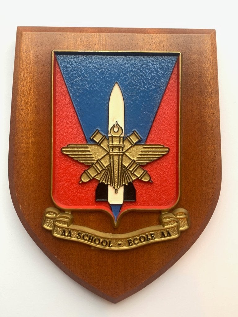 Crest Schild Luchtdoelartillerieschool Belgische Landmacht, Collections, Objets militaires | Général, Enlèvement ou Envoi, Armée de terre