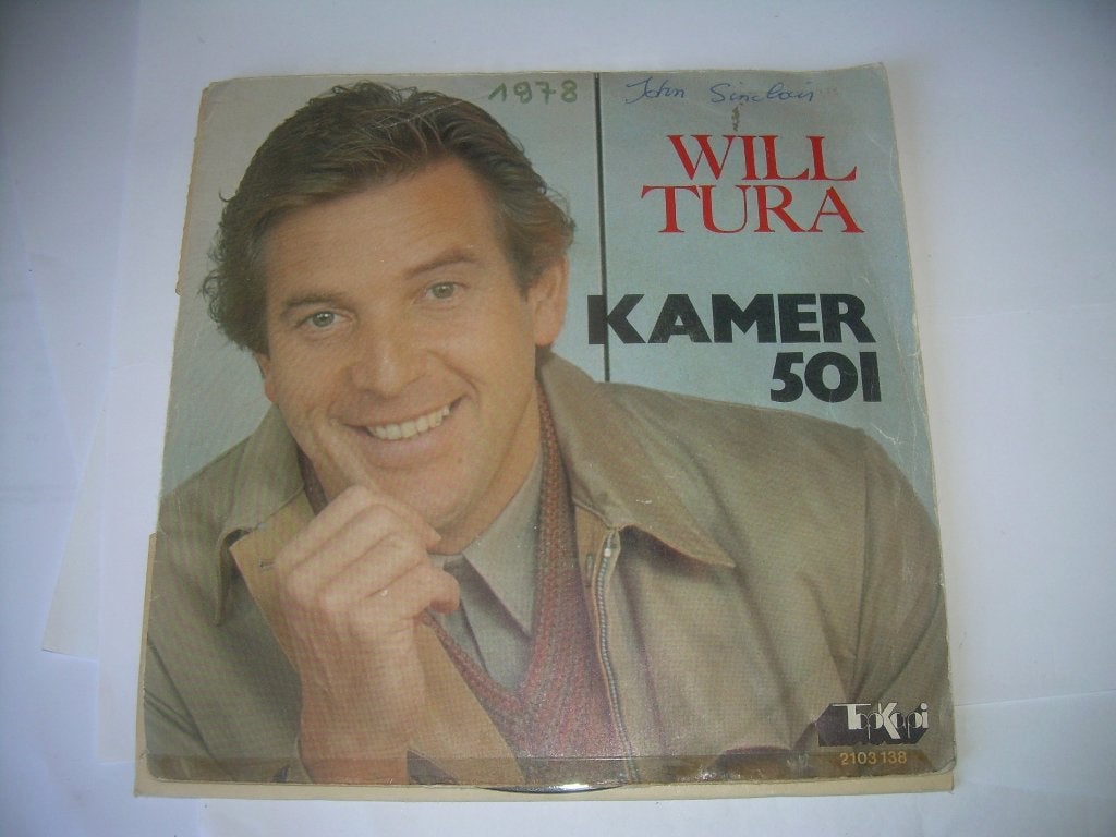 45 T SINGLE - Will Tura ‎– Kamer 501, Cd's en Dvd's, Vinyl Singles, Fotohoes, 7 inch, Ophalen of Verzenden, Zo goed als nieuw