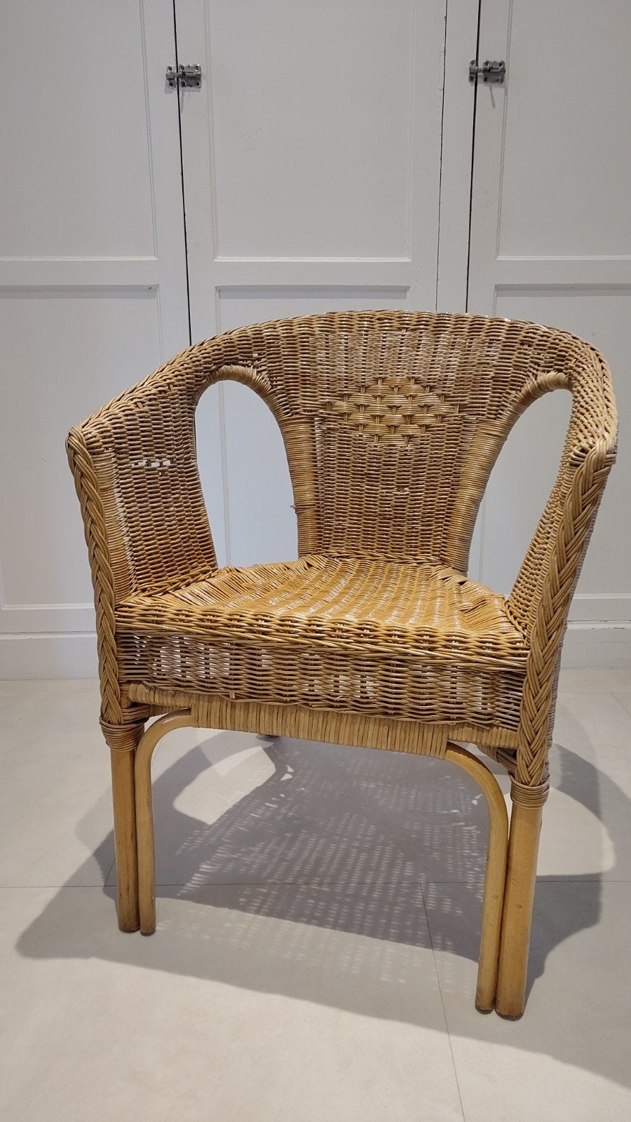 Fauteuil en rotin vintage, Kinderen en Baby's, Kinderkamer | Tafels en Stoelen, Ophalen