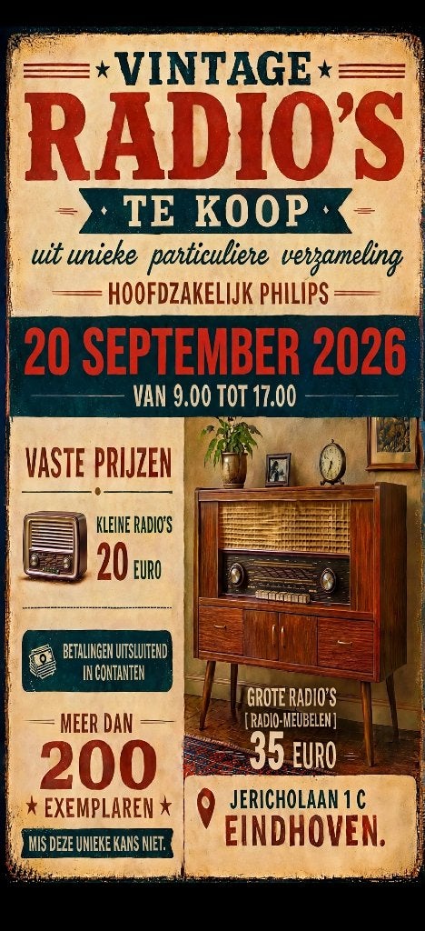 vintage radio's, Enlèvement, Radio