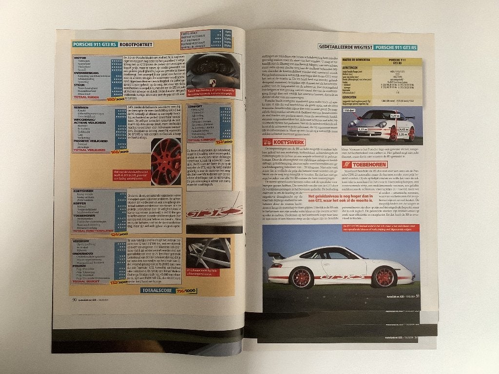 Artikel Porsche 911 GT3 RS + 2.7 RS retrotest, Ophalen of Verzenden, Zo goed als nieuw, Porsche